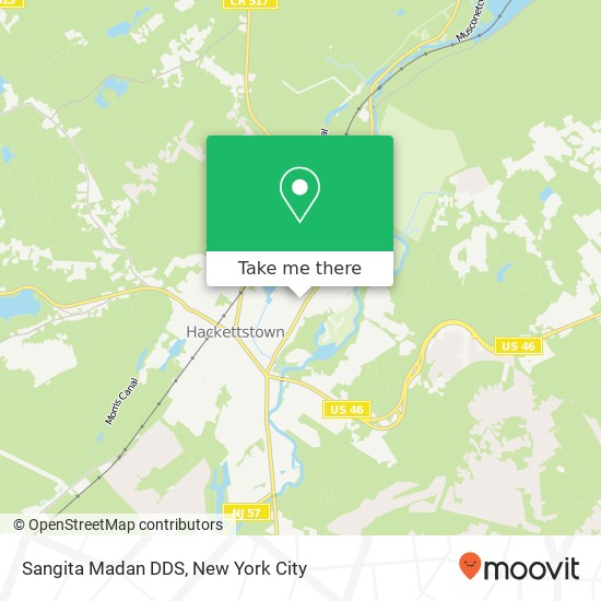 Sangita Madan DDS map