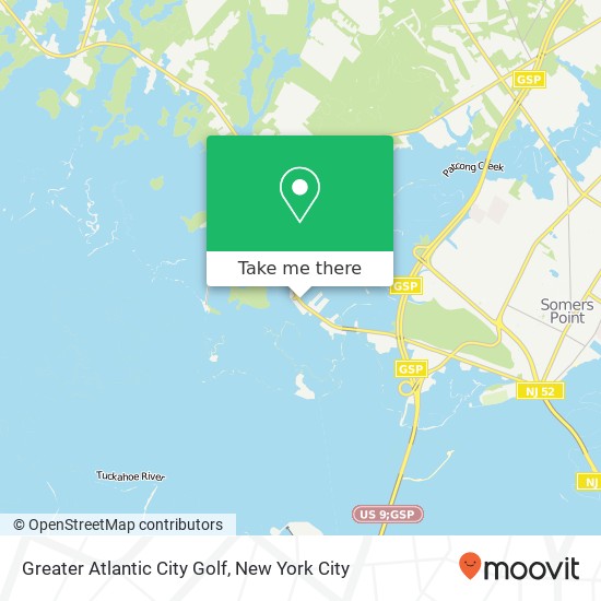 Mapa de Greater Atlantic City Golf