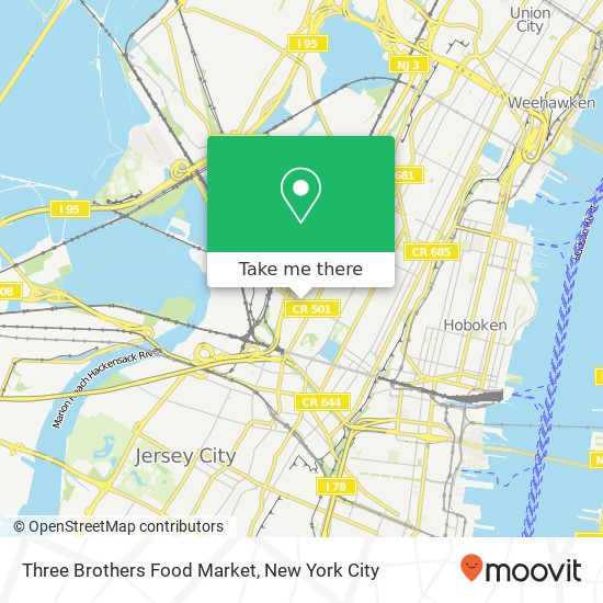 Mapa de Three Brothers Food Market