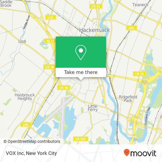 VOX Inc map