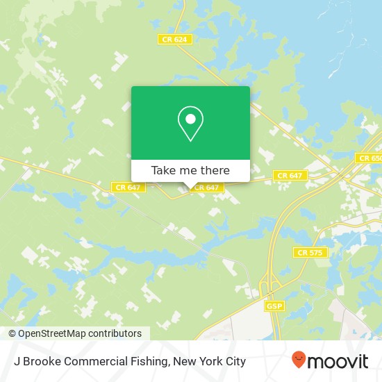 J Brooke Commercial Fishing map