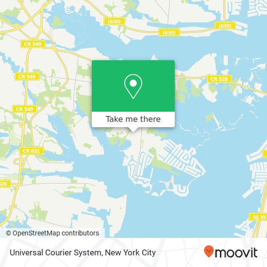 Universal Courier System map