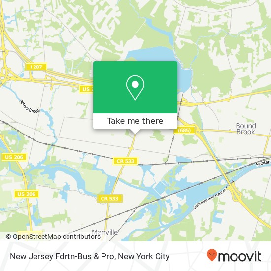 New Jersey Fdrtn-Bus & Pro map