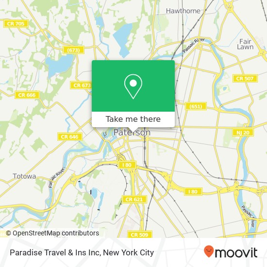 Paradise Travel & Ins Inc map