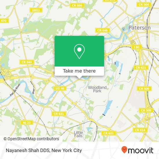 Nayanesh Shah DDS map