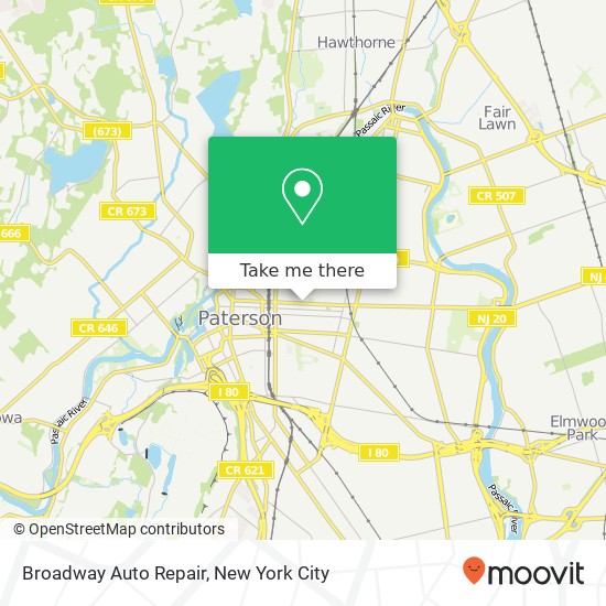 Mapa de Broadway Auto Repair