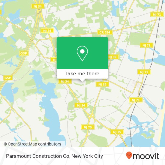 Mapa de Paramount Construction Co