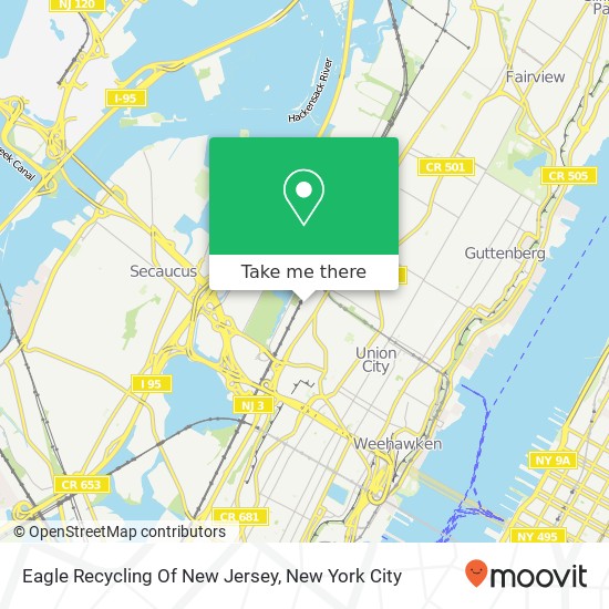 Mapa de Eagle Recycling Of New Jersey