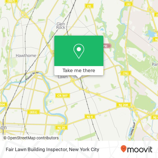 Mapa de Fair Lawn Building Inspector