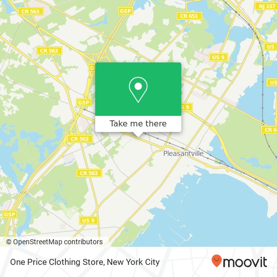 Mapa de One Price Clothing Store