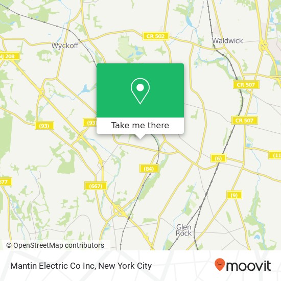 Mantin Electric Co Inc map