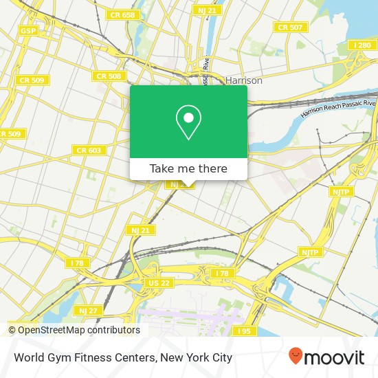 World Gym Fitness Centers map
