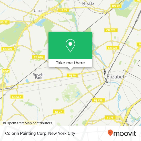 Mapa de Colorin Painting Corp