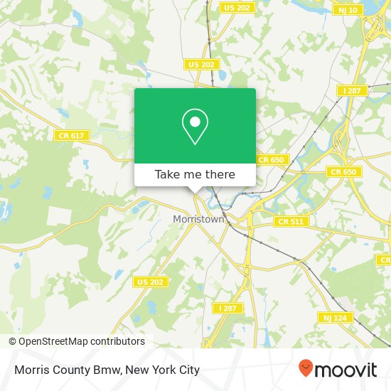 Mapa de Morris County Bmw