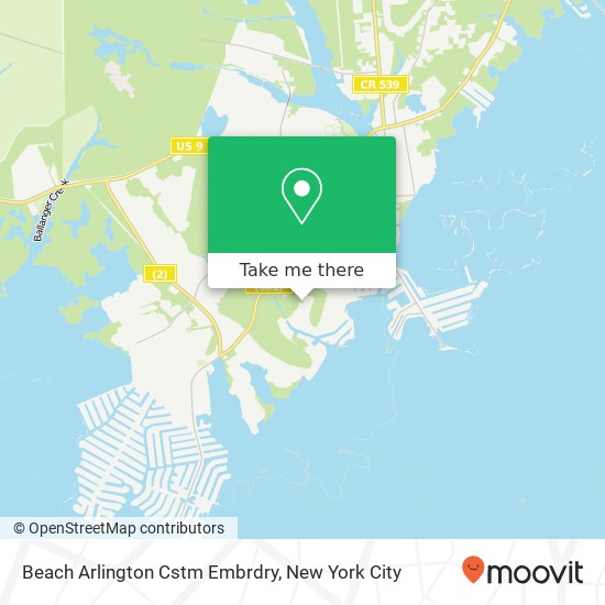 Mapa de Beach Arlington Cstm Embrdry
