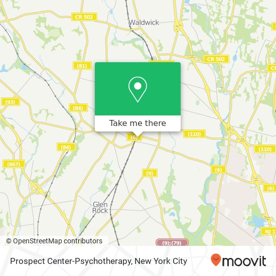 Prospect Center-Psychotherapy map