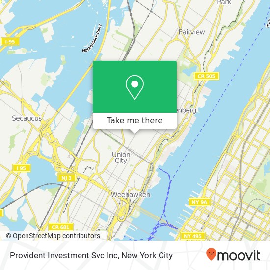 Provident Investment Svc Inc map