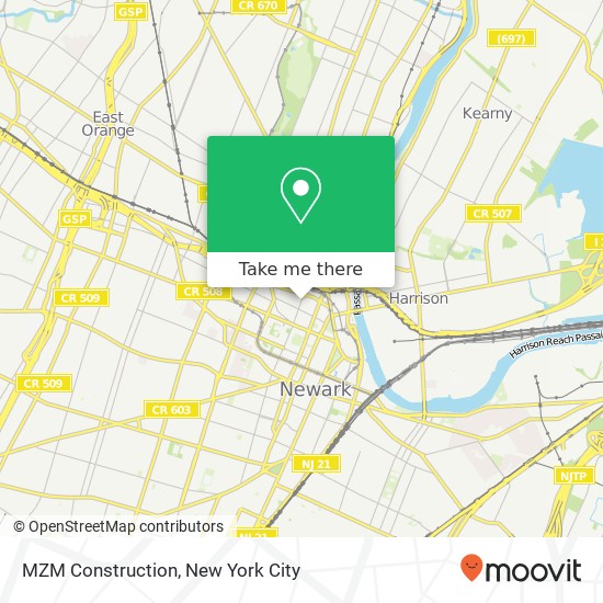 MZM Construction map