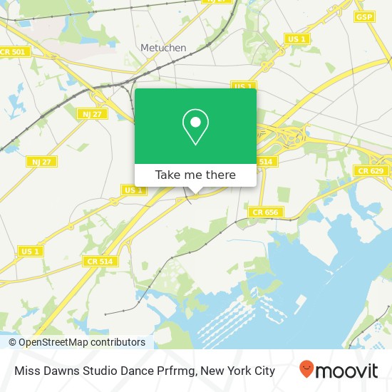 Mapa de Miss Dawns Studio Dance Prfrmg
