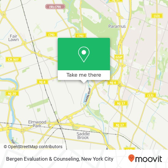 Bergen Evaluation & Counseling map