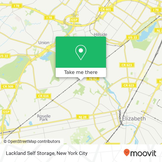 Lackland Self Storage map