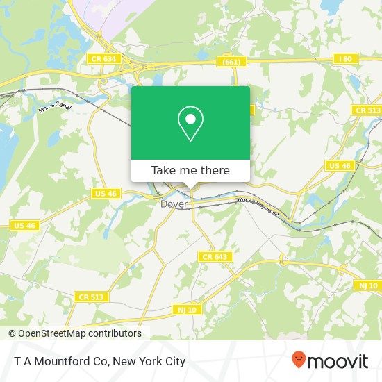 Mapa de T A Mountford Co