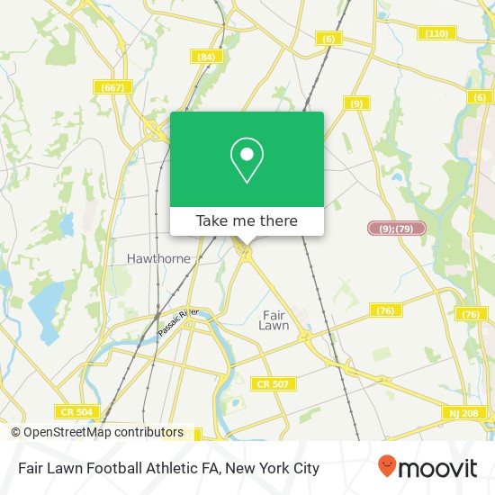 Fair Lawn Football Athletic FA map