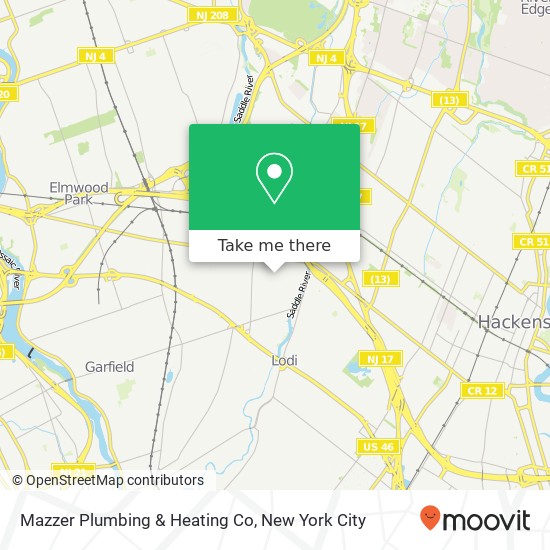 Mapa de Mazzer Plumbing & Heating Co