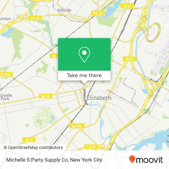 Mapa de Michelle S Party Supply Co
