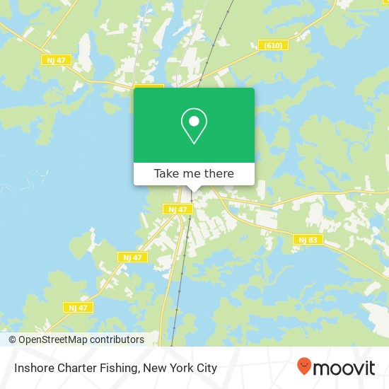 Mapa de Inshore Charter Fishing