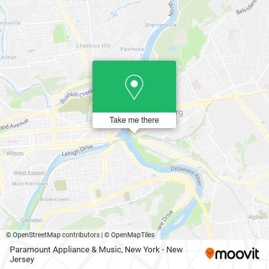 Paramount Appliance & Music map