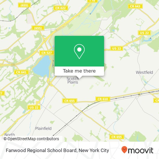 Mapa de Fanwood Regional School Board