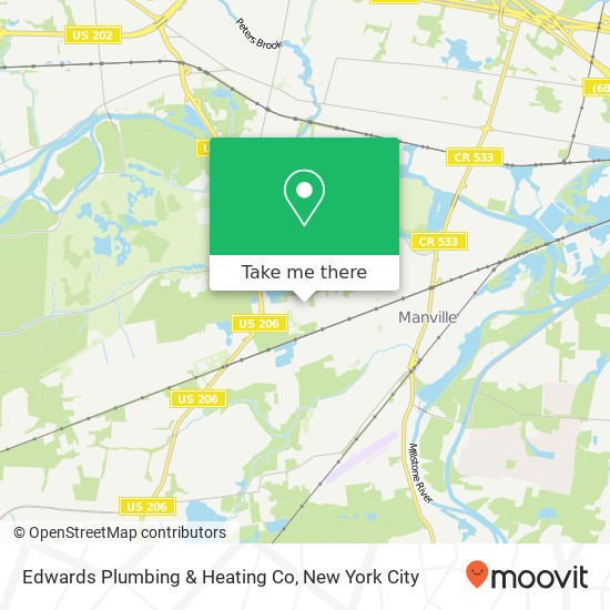 Mapa de Edwards Plumbing & Heating Co