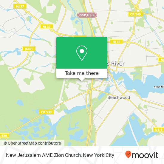 New Jerusalem AME Zion Church map