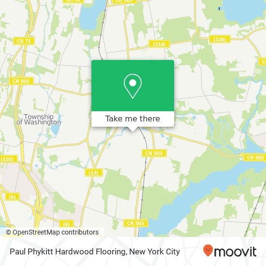 Paul Phykitt Hardwood Flooring map