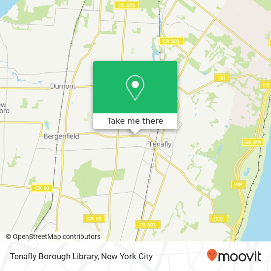 Mapa de Tenafly Borough Library