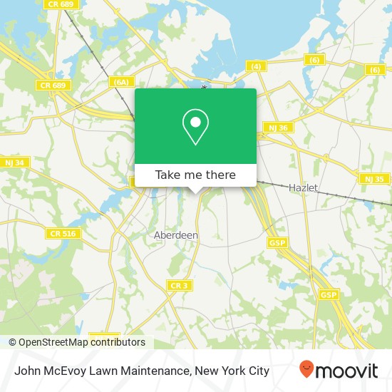 John McEvoy Lawn Maintenance map