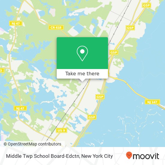 Middle Twp School Board-Edctn map