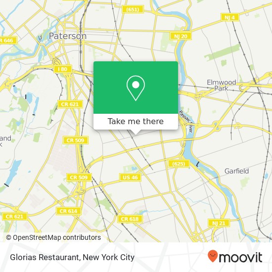 Glorias Restaurant map