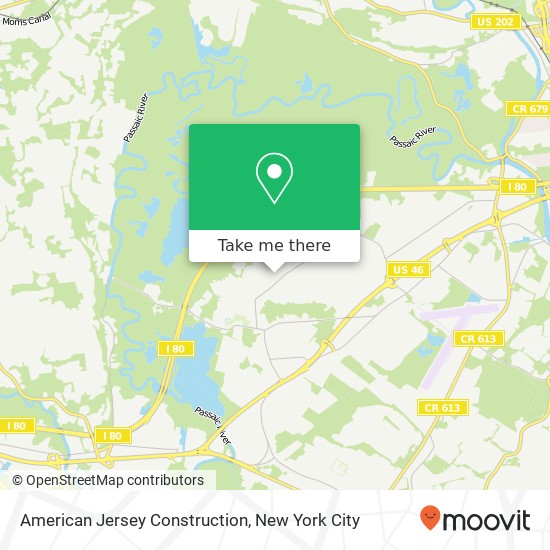 American Jersey Construction map