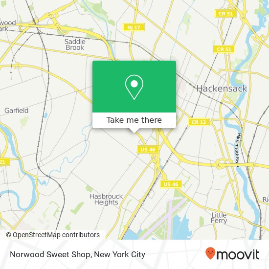 Norwood Sweet Shop map