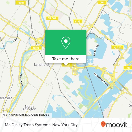 Mc Ginley Trnsp Systems map