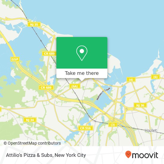 Attilio's Pizza & Subs map