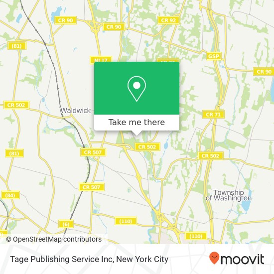 Mapa de Tage Publishing Service Inc