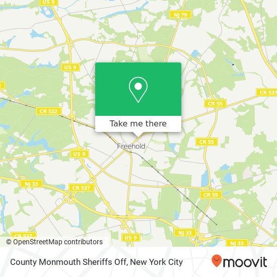 County Monmouth Sheriffs Off map