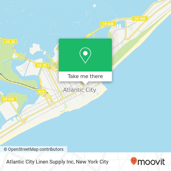 Mapa de Atlantic City Linen Supply Inc