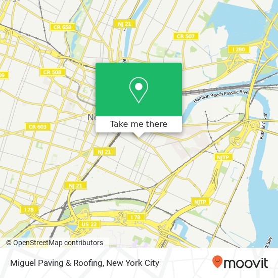 Miguel Paving & Roofing map