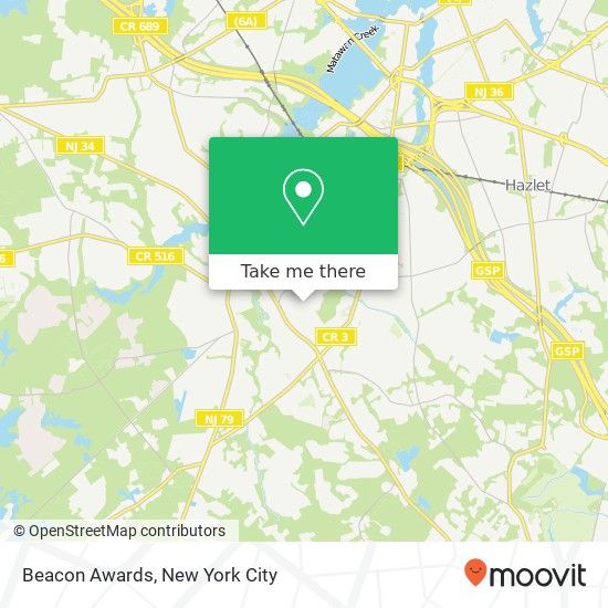 Beacon Awards map