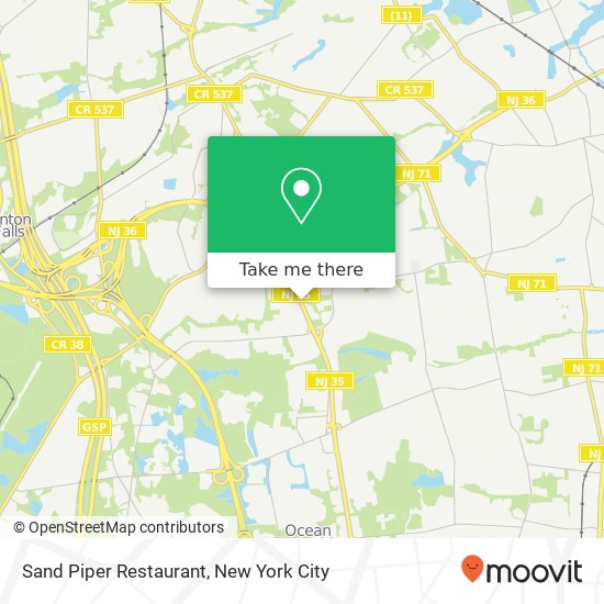 Mapa de Sand Piper Restaurant