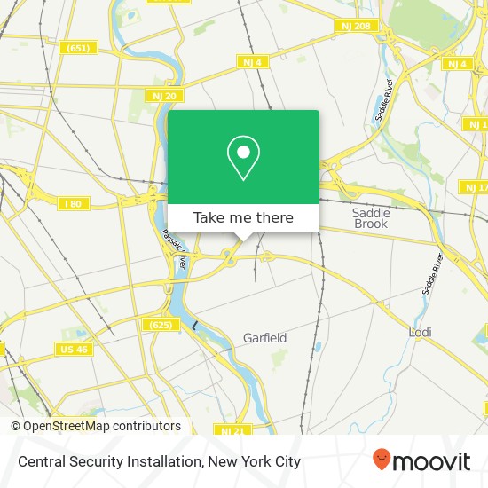 Central Security Installation map